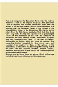 Parallel Samaritan and Masoretic Torah