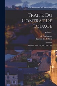 Traité Du Contrat De Louage