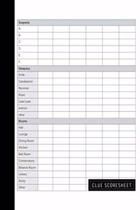 Clue Scoresheet