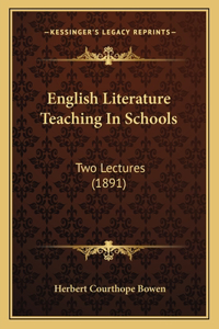 English Literature Teaching In Schools