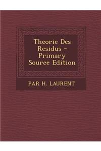 Theorie Des Residus