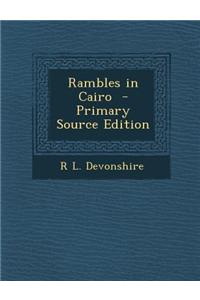 Rambles in Cairo - Primary Source Edition