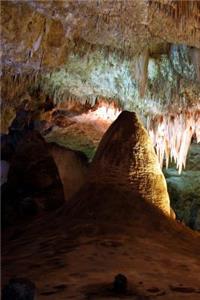 A Stalagmite and Large Flowstone Carlsbad Caverns National Park New Mexico USA Journal