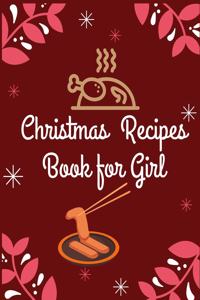Christmas Recipes Book for Girl