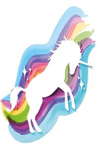 White rainbow Unicorn notebook white