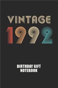 Vintage 1992 Notebook Birthday Gift