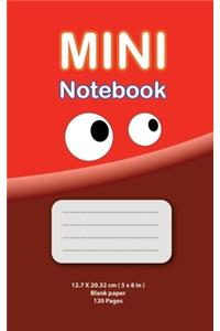 Mini Notebook for Kids (blank paper, red edition )