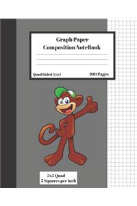 Graph Composition Notebook 5 Squares per inch 5x5 Quad Ruled 5 to 1 100 Pages
