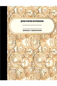 Quad Paper Notebook. Quad Ruled-4 Squares Per Inch