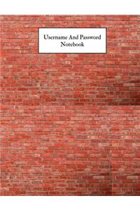 Username And Password Notebook
