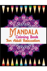 Mandala coloring book for adult relaxation