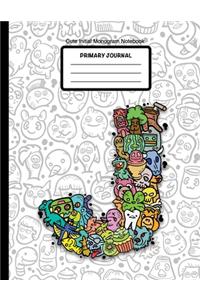 Cute Initial Monogram Notebook Primary Journal