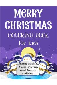 Merry christmas coloring book for kids.