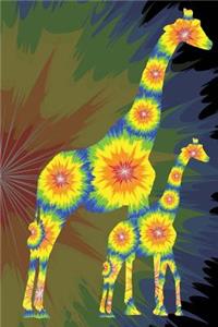 Giraffe Tie Dye Journal Mama and Baby