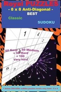 Royal Puzzles - 8 X 8 Anti-Diagonal - Best Classic Sudoku