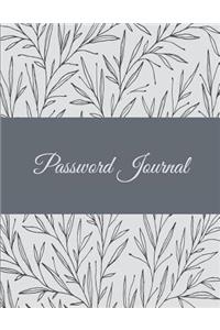 Password Journal: Art Floral, 8.5