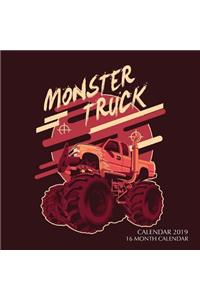 Monster Trucks Calendar 2019: 16 Month Calendar