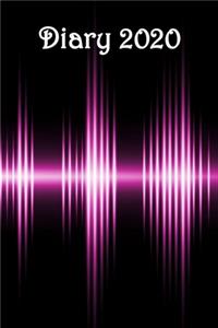Diary: Soundwave, Pink - Bespoke, Personalised Desk Diary. Contact Us If You Would Like Your Own Image, Name or Other Text on a Book.