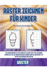Die besten Zeichenbücher (Raster zeichnen für Kinder - Wüsten)