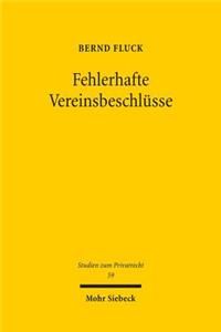 Fehlerhafte Vereinsbeschlusse