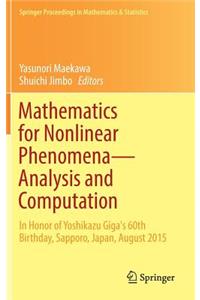 Mathematics for Nonlinear Phenomena -- Analysis and Computation