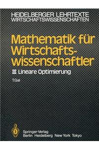 Mathematik Für Wirtschaftswissenschaftler