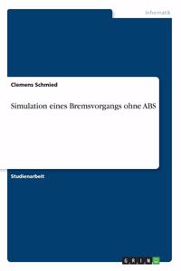 Simulation eines Bremsvorgangs ohne ABS