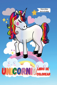 Libro de colorear de unicornio para niños de 4 a 8 años