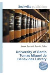 University of Santo Tomas Miguel de Benavides Library