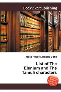 List of the Elenium and the Tamuli Characters