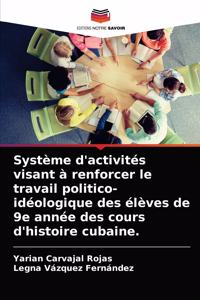 Système d'activités visant à renforcer le travail politico-idéologique des élèves de 9e année des cours d'histoire cubaine.