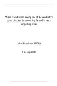Wired circuit board having one of the conductive layers disposed in an opening formed in metal supporting board