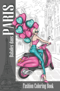Fashion coloring book Balades dans PARIS