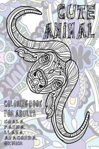 Cute Animal - Coloring Book for adults - Koala, Panda, Llama, Anaconda, other