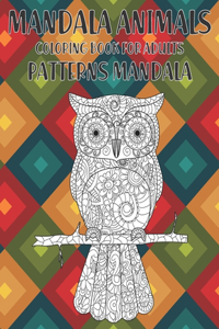 Coloring Book for Adults Patterns Mandala Animals