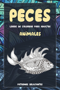 Libros de colorear para adultos - Patrones relajantes - Animales - Peces