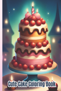Cute Cake Coloring Book