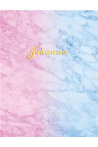 Johanna: Personalised college ruled school composition journal for girls Standard lined size Exercise note book