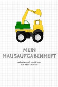 Mein Hausaufgabenheft Planer und Aufgabenheft für das Schuljahr