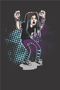 Goth Rocker Girl Notebook Journal