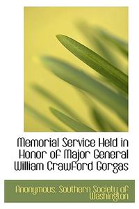 Memorial Service Held in Honor of Major General William Crawford Gorgas