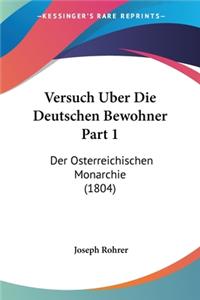 Versuch Uber Die Deutschen Bewohner Part 1