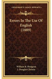 Errors in the Use of English (1889)