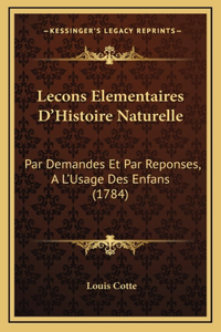 Lecons Elementaires D'Histoire Naturelle