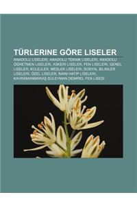 Turlerine Gore Liseler: Anadolu Liseleri, Anadolu Teknik Liseleri, Anadolu O Retmen Liseleri, Askeri Liseler, Fen Liseleri, Genel Liseler