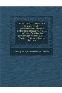 Band XVII/I., Atlas Und Grundriss Der Gerichtlichen Medizin Unter Benutzung Von E. V. Hofmann's Atlas Der Gerichtlichen Medizin, I. Theil