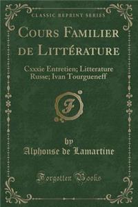 Cours Familier de Littérature