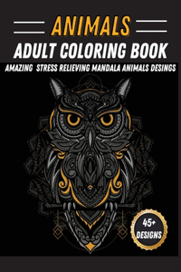 Animals Adult Coloring Book
