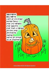 amusement Halloween livre de coloriage niveau facile pour les enfants pour adultes pour tout le monde utiliser pour décoration cadeau cartes de voeux ou de souvenir