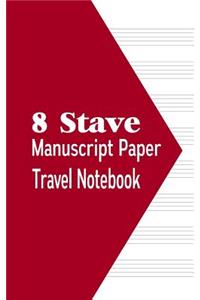 8 Stave Manuscript Paper Travel Notebook
